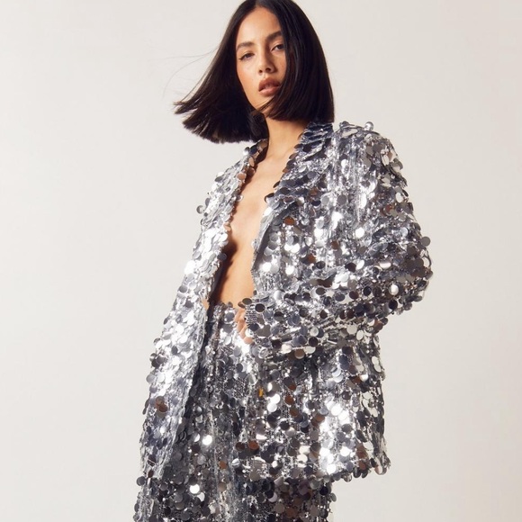Nasty Gal Jackets & Blazers - Nasty Gal - Premium Mixed Sequin Double Breasted Blazer - SOLD OUT - worn once